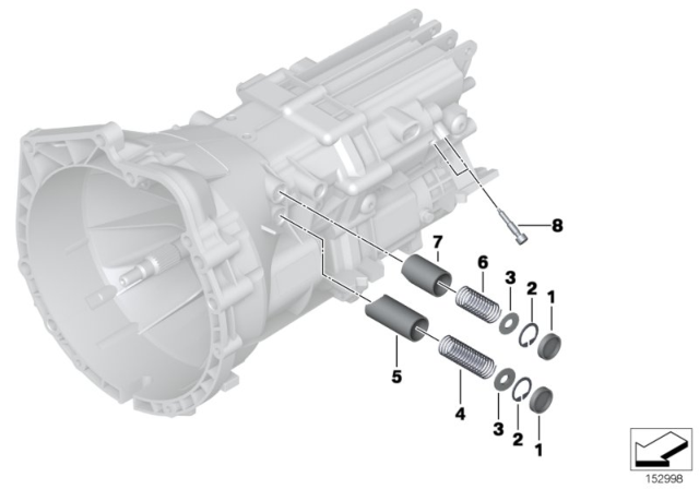 2008 BMW 528i Gearshift Parts (GS6-17BG) Diagram