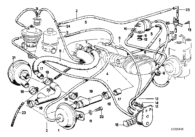 1982 BMW 320i Support Diagram for 11731264101