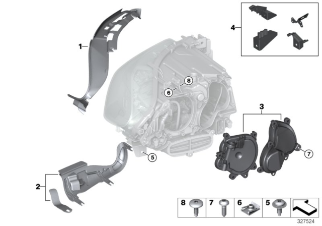 2014 BMW 535i xDrive Single Parts, Headlight Diagram