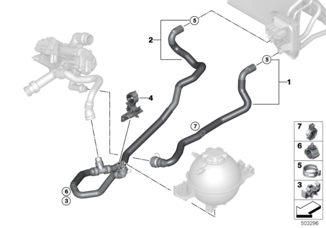 2020 BMW X4 COOLANT HOSE, SUPPLY Diagram for 64216993451