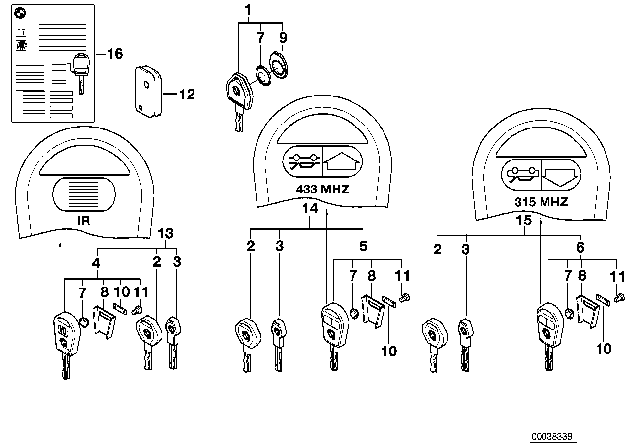 1999 BMW 323i Radio Remote Control Diagram 1