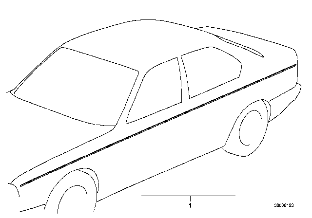 1989 BMW M3 Ornamental Strips Diagram for 51141933376