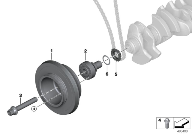 2015 BMW M3 Belt Drive-Vibration Damper Diagram