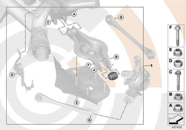 2014 BMW 320i Repair Kit, Ball Joint Diagram