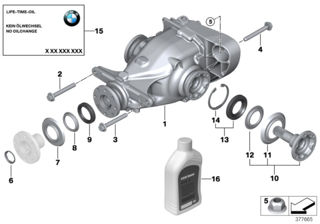 2007 BMW 323i Differential - Drive / Output Diagram