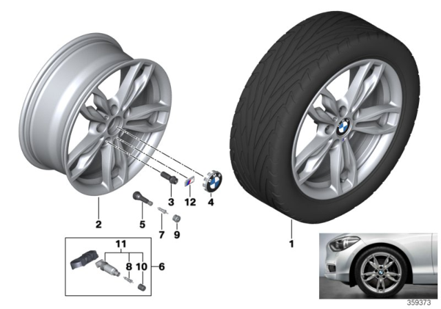 2020 BMW M240i xDrive BMW LA Wheel, M Double Spoke Diagram 2
