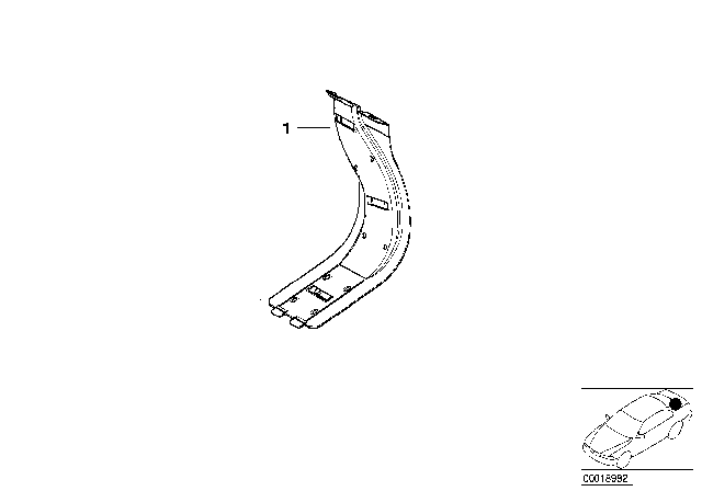 1998 BMW 328is Cable Covering Diagram for 61138207948