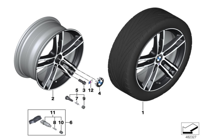 2020 BMW M240i BMW LA Wheel, M Double Spoke Diagram 4