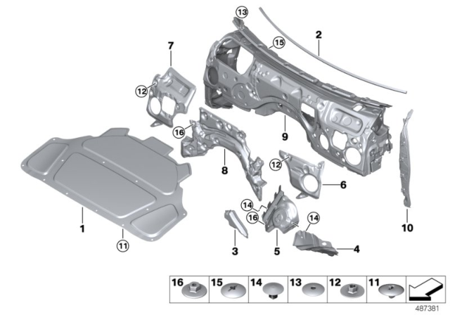 2020 BMW M340i xDrive SOUND INSULATING ENGINE HOOD Diagram for 51487434845