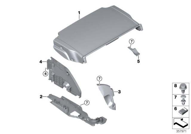 2020 BMW M4 Trim Panel, Retractable Hardtop Diagram
