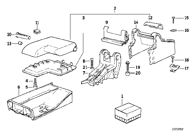 1999 BMW 328is Armrest Leather Diagram for 51168204471