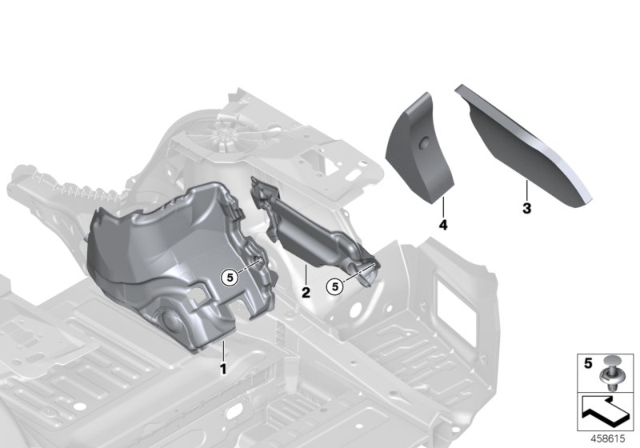 2019 BMW 740e xDrive Sound Insulation Trunk Right Diagram for 51487344684