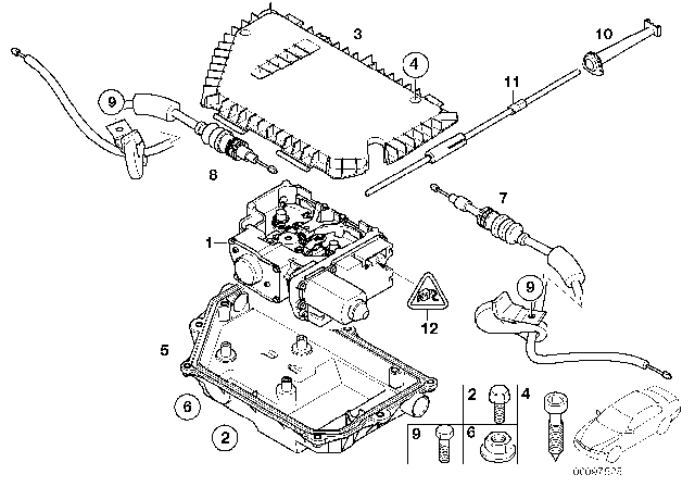 2006 BMW 760Li Assembly Tray Diagram for 34401165908