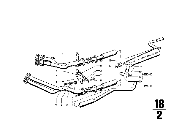 1971 BMW 2002 Cooling / Exhaust System Diagram 2