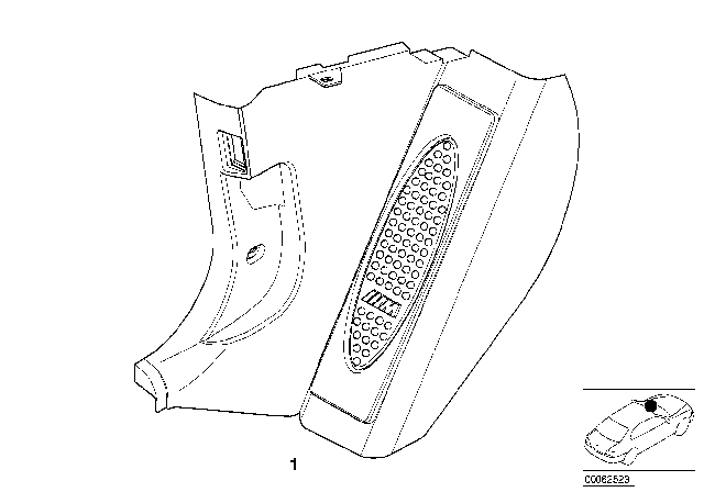 2001 BMW 330i Retrofit M Aluminum Foot Rest Diagram