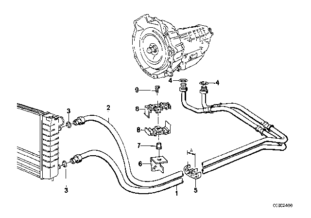 1991 BMW 325ix Transmission Oil Cooling Diagram 1