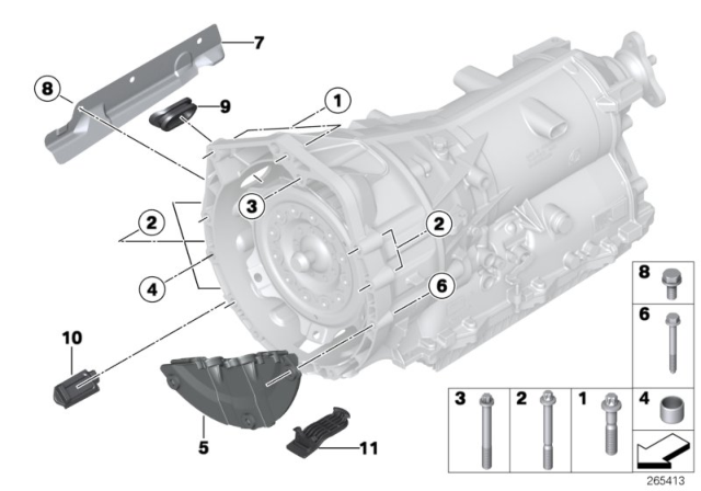 2012 BMW Z4 Transmission Mounting Diagram
