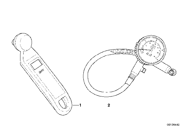 1989 BMW M3 Electronic Tire Pressure Gauge Diagram