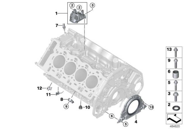 2018 BMW M5 Cap With Shaft Seal Diagram for 11428092562
