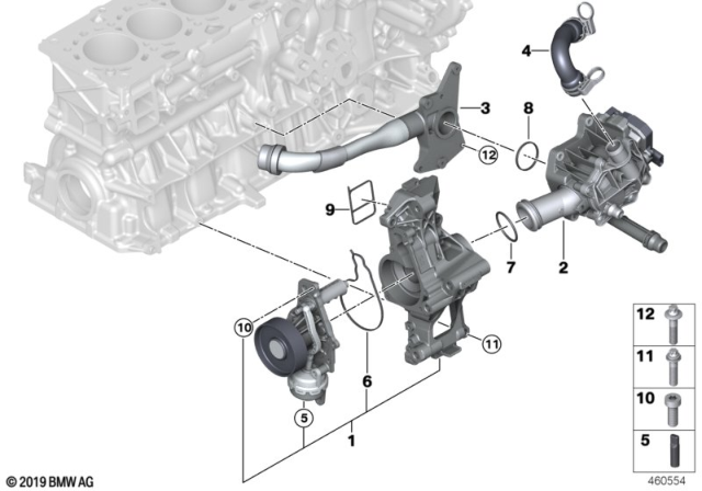 2016 BMW 340i Engine Cooling Heat Management Diagram 1