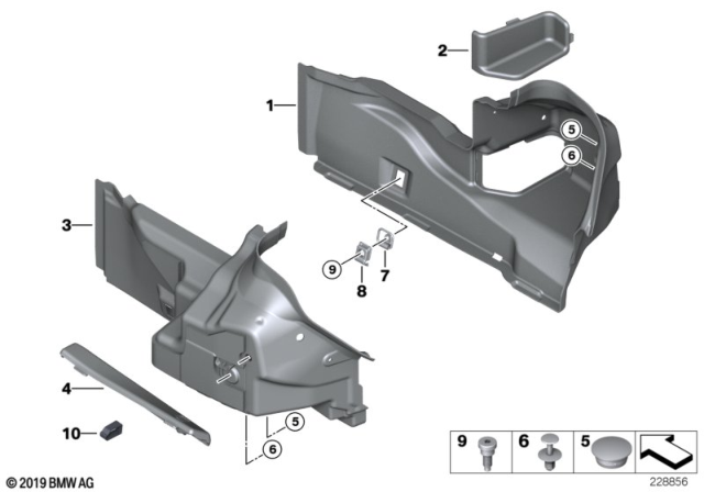 2014 BMW 650i Trim Panel, Wheel Arch, Right Diagram for 51477224862