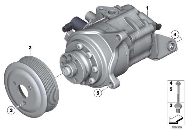 2016 BMW 640i xDrive Power Steering Pump Diagram 2