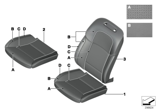 2015 BMW 528i Individual Cover, Klima-Leather Comfort Seat Diagram