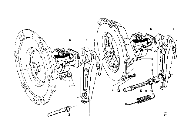 1968 BMW 2002 Clutch Release Bearing Diagram for 21511204225