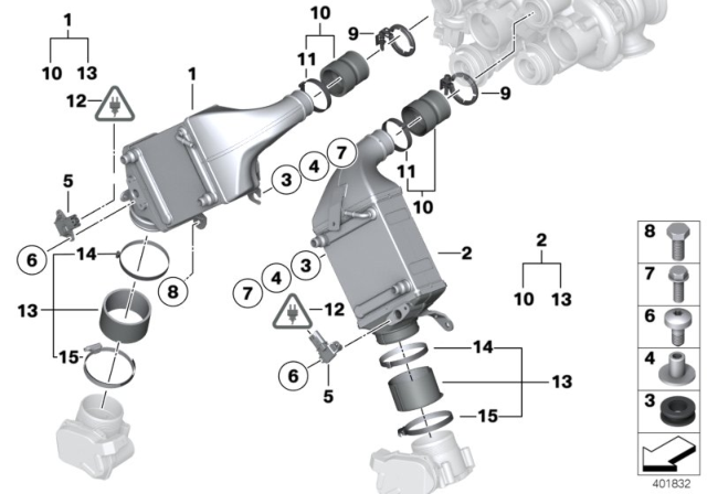 2013 BMW Alpina B7L Charge Air Line Diagram for 17507988540