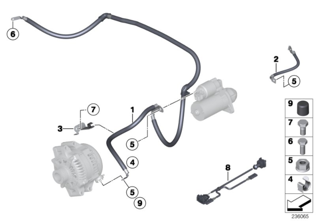 2013 BMW 328i xDrive Cable Starter Diagram