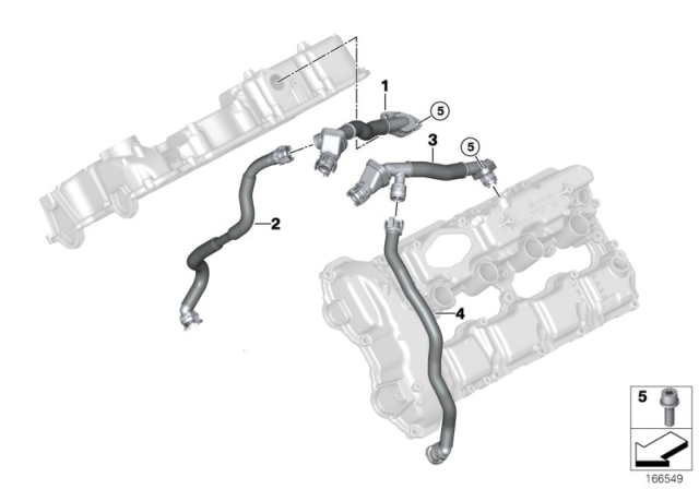 2010 BMW 750i Crankcase - Ventilation Diagram