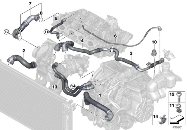 2020 BMW X1 O-RING Diagram for 11539454997