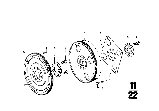 1975 BMW 2002 Crankshaft / Flywheel Diagram