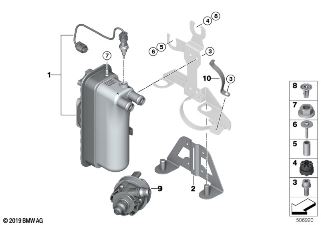 2015 BMW i3 Flow Heater Electric. Diagram for 64219363105