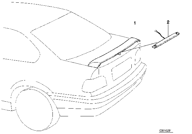 1999 BMW 323is Rear Spoiler Diagram