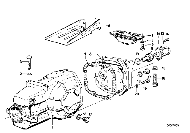 1982 BMW 733i Rubber Mounting Diagram for 33171125290
