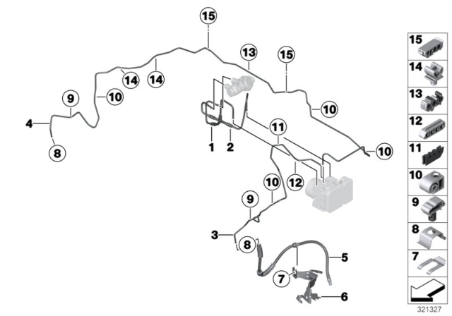 2012 BMW 328i Pipeline With Pressure Hose Diagram for 34326859024