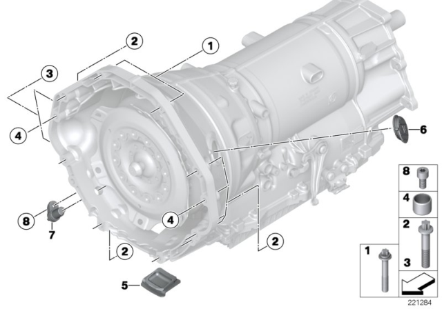 2011 BMW X6 Transmission Mounting Diagram 2