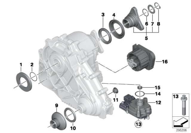 2010 BMW X6 Transfer Case Single Parts ATC Diagram 1
