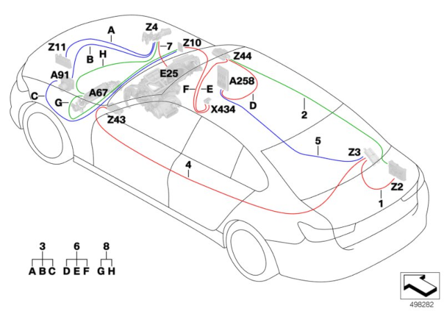 2020 BMW 330i Supply Cable Main Wiring Harness Diagram