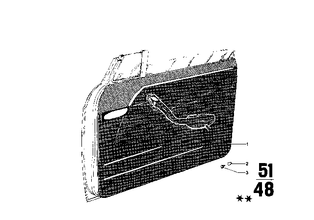1972 BMW 2002 Door Trim Panel Diagram 1