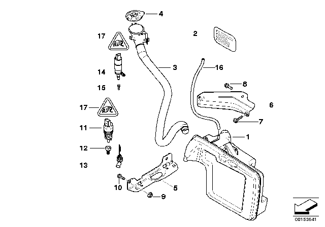 2009 BMW M5 Bracket, Wash Water Container Diagram for 61667117645
