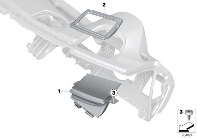 2015 BMW 328i xDrive Head-Up Display Diagram