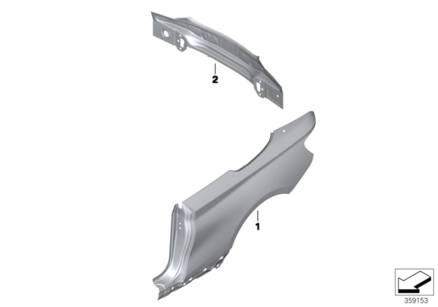 2020 BMW M240i xDrive Side Panel / Tail Trim Diagram