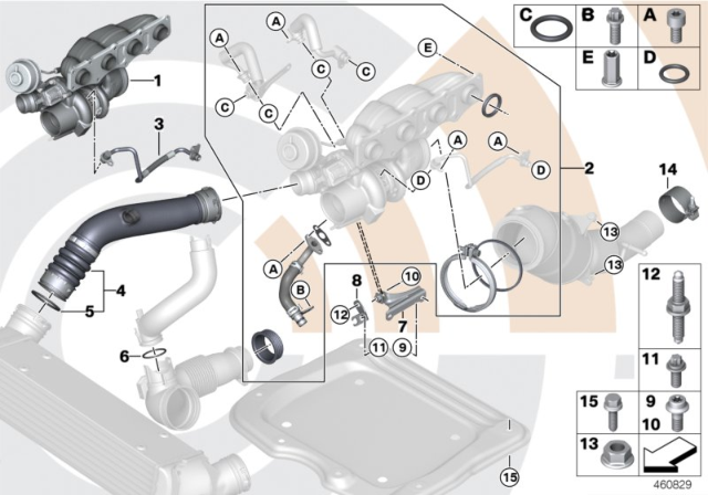 2015 BMW X3 Charge-Air Duct Diagram for 13717597591