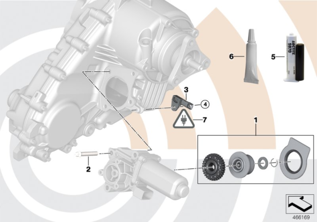 2012 BMW X5 M Repair Kit Servomotor Diagram