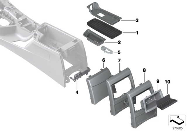 2020 BMW M240i Mounted Parts For Centre Console Diagram 2