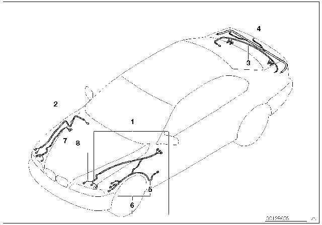 1999 BMW 540i Plug Housing, White Diagram for 61131378137