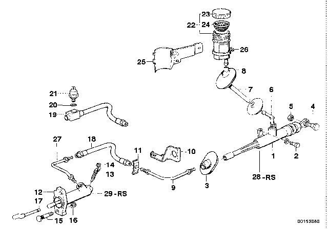 1993 BMW M5 Pressure Switch Diagram for 21522227211