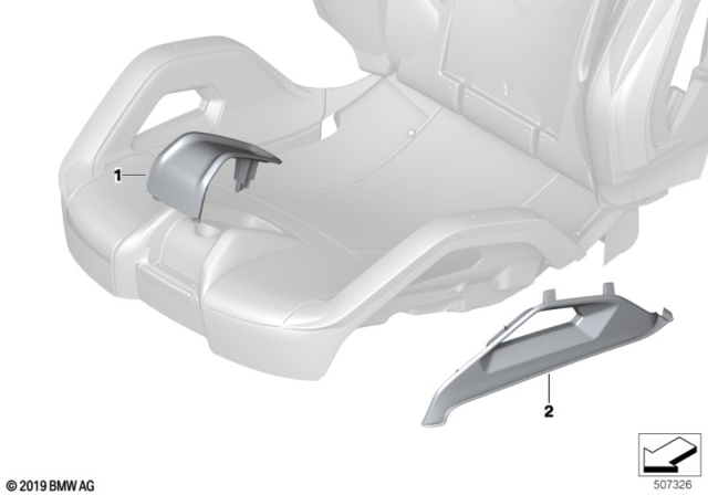 2020 BMW M8 SEAT TRIM, LEFT Diagram for 52108067469